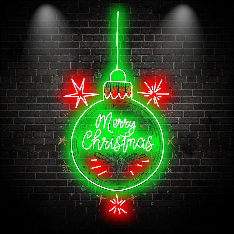 Big Green Light Bulb Decoration - Spreading Christmas Cheer and Lighting Up the Holiday Spirit neon signs