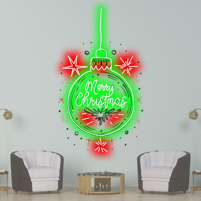 Big Green Light Bulb Decoration - Spreading Christmas Cheer and Lighting Up the Holiday Spirit neon signs