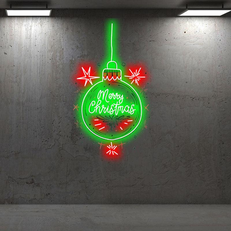 Big Green Light Bulb Decoration - Spreading Christmas Cheer and Lighting Up the Holiday Spirit neon signs