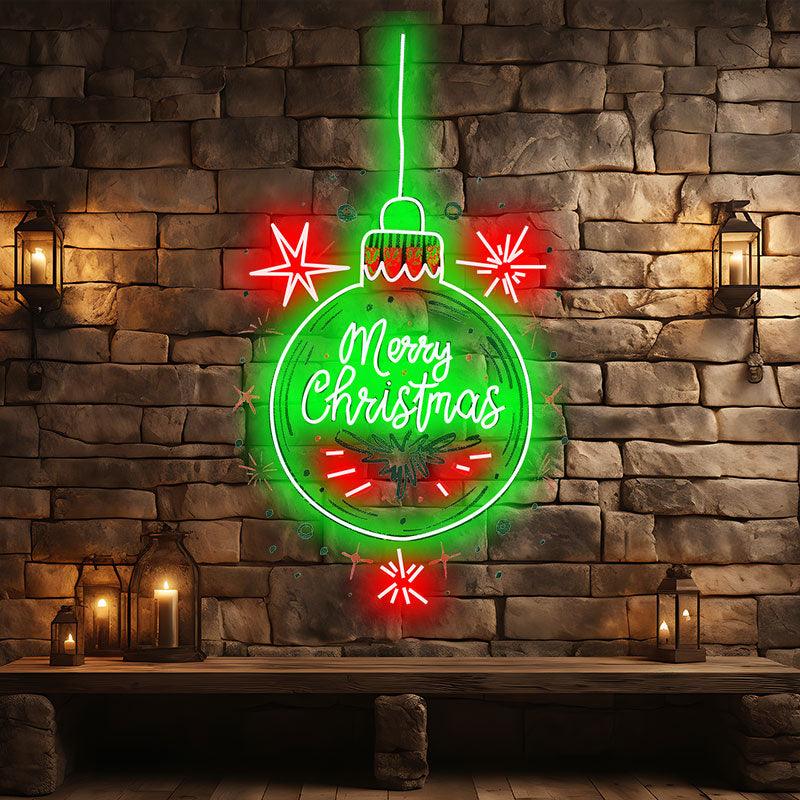 Big Green Light Bulb Decoration - Spreading Christmas Cheer and Lighting Up the Holiday Spirit neon signs