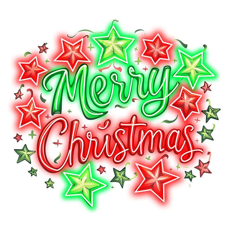 Colorful Alphabet Star Neon Light – Festive LED Christmas Decoration