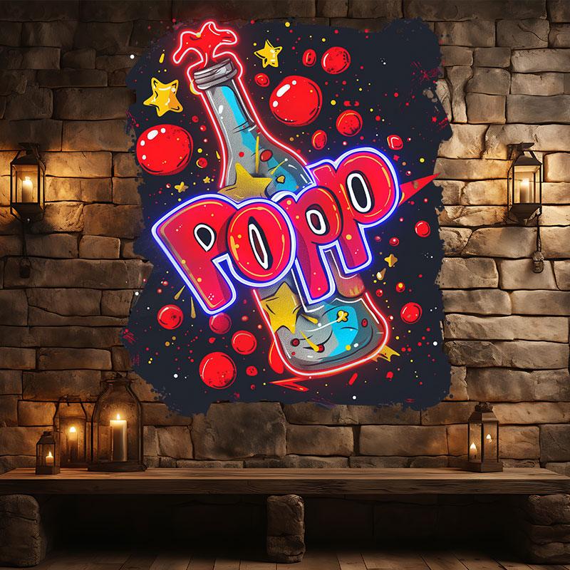 Festive atmosphere POP wine bottle LED neon neon signs light - Red Bubble Decoration Light | Creative Home, Party, Celebration Gifts