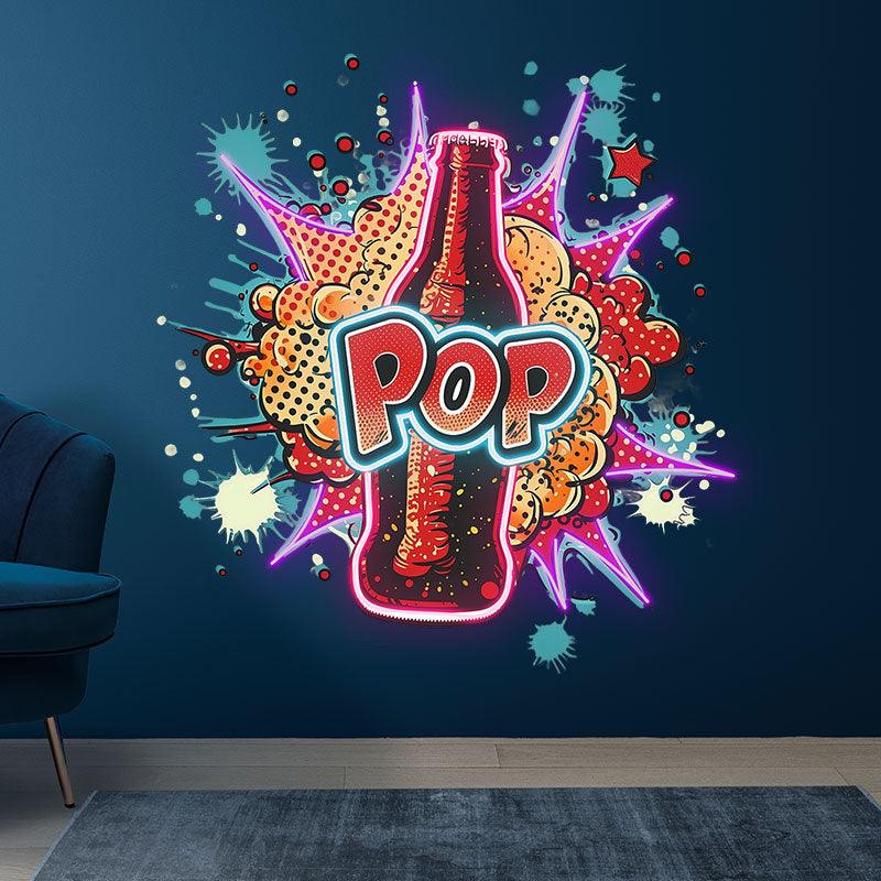 Pop Vapor Neon Light – Colorful Smoke LED Art for Home & Party Decoration