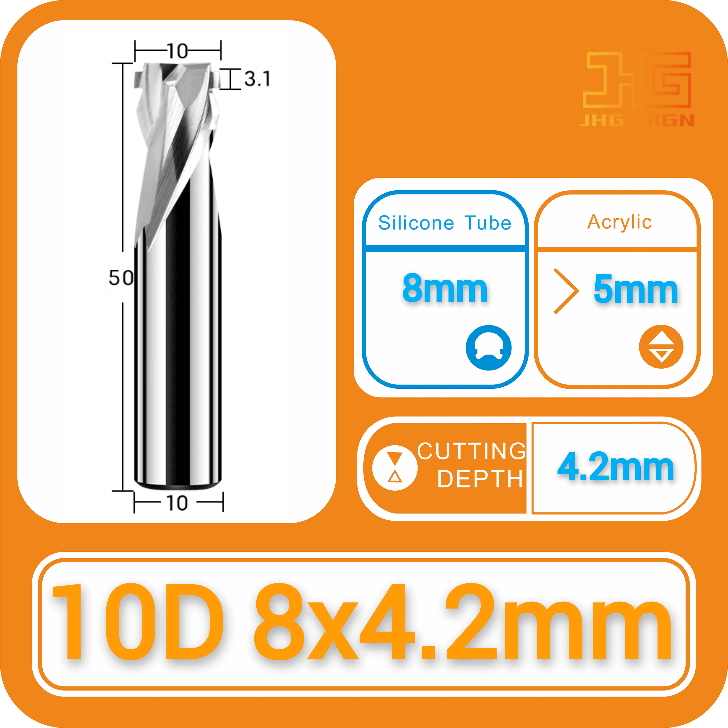 6/8/12mm Milling Cutter 6mm 10mm Shank Avaliable CNC Carving Bit Neon Sign Led Acrylic Slotting Knife