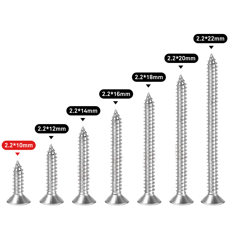 3D Sign 304 Stainless Steel Countersunk Head Screws
