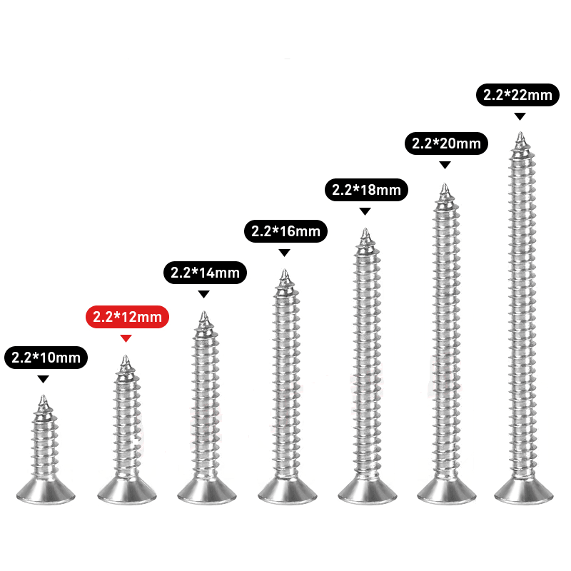 3D Sign 304 Stainless Steel Countersunk Head Screws