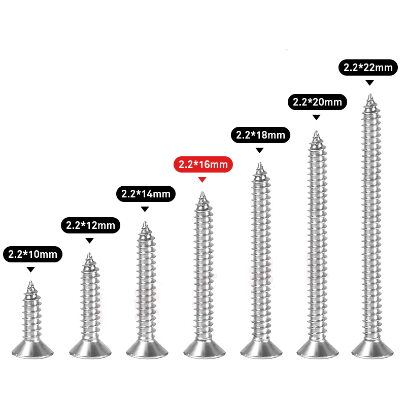 3D Sign 304 Stainless Steel Countersunk Head Screws