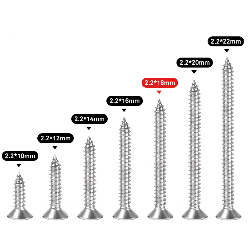 3D Sign 304 Stainless Steel Countersunk Head Screws