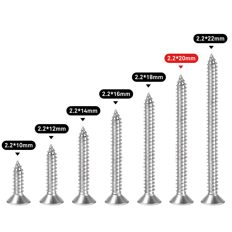 3D Sign 304 Stainless Steel Countersunk Head Screws
