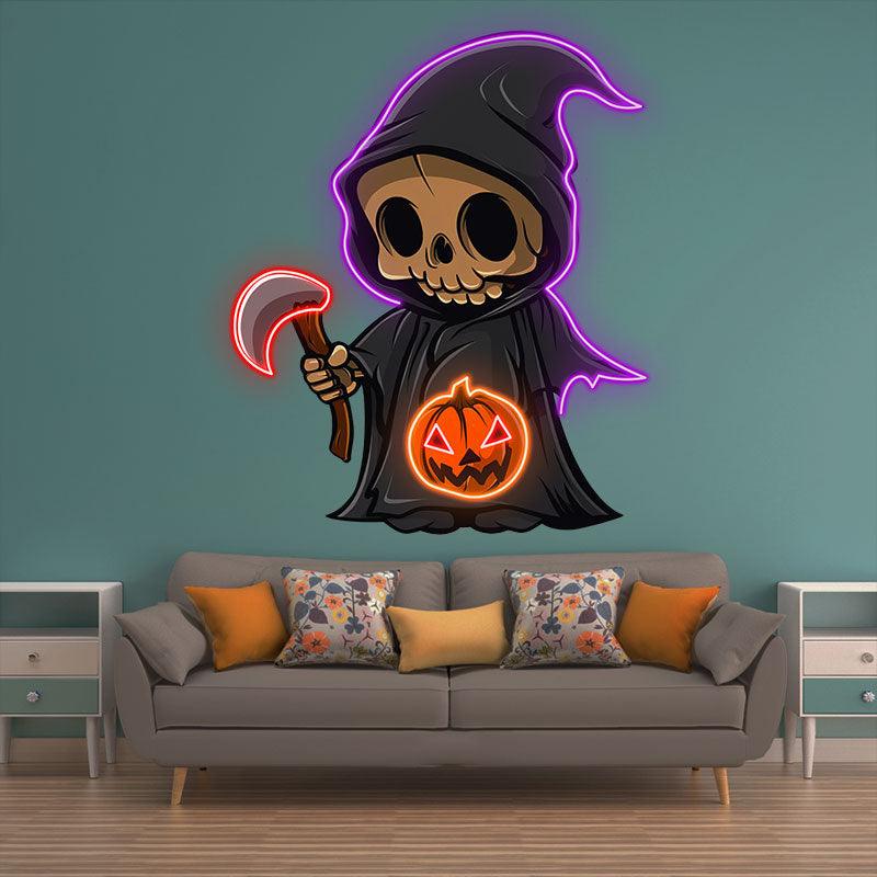 Adorable Halloween Fairy Decoration | Enchanting LED Light neon sign for Spooky Season | Perfect for Home and Parties