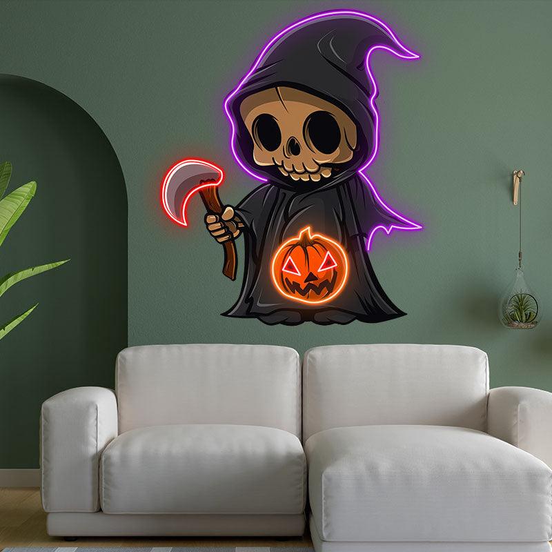 Adorable Halloween Fairy Decoration | Enchanting LED Light neon sign for Spooky Season | Perfect for Home and Parties