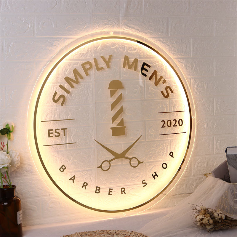 Custom Backlit Acrylic Sign Personalzied Decor for Shop