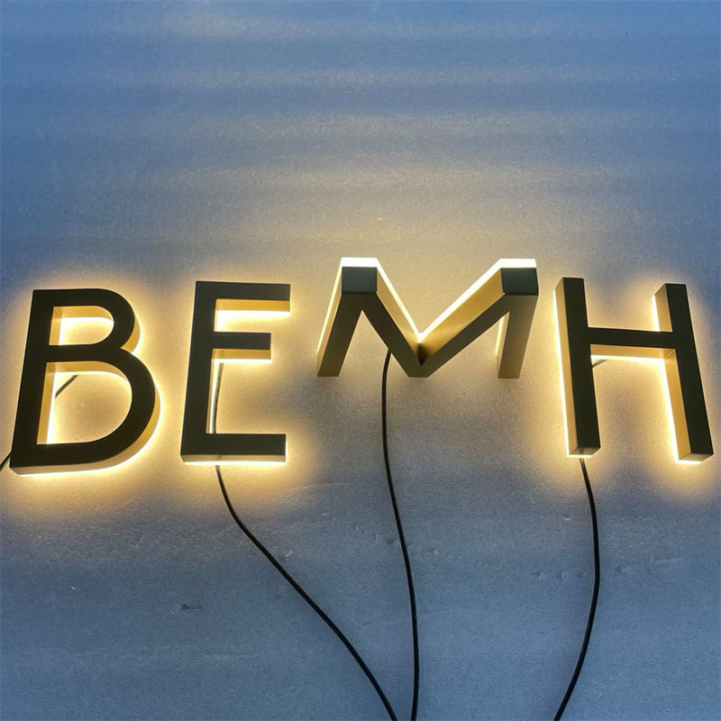 Custom Backlit Channel Letters - 3D LED Illuminated Signs for Business Storefront & Indoor Wall Decor