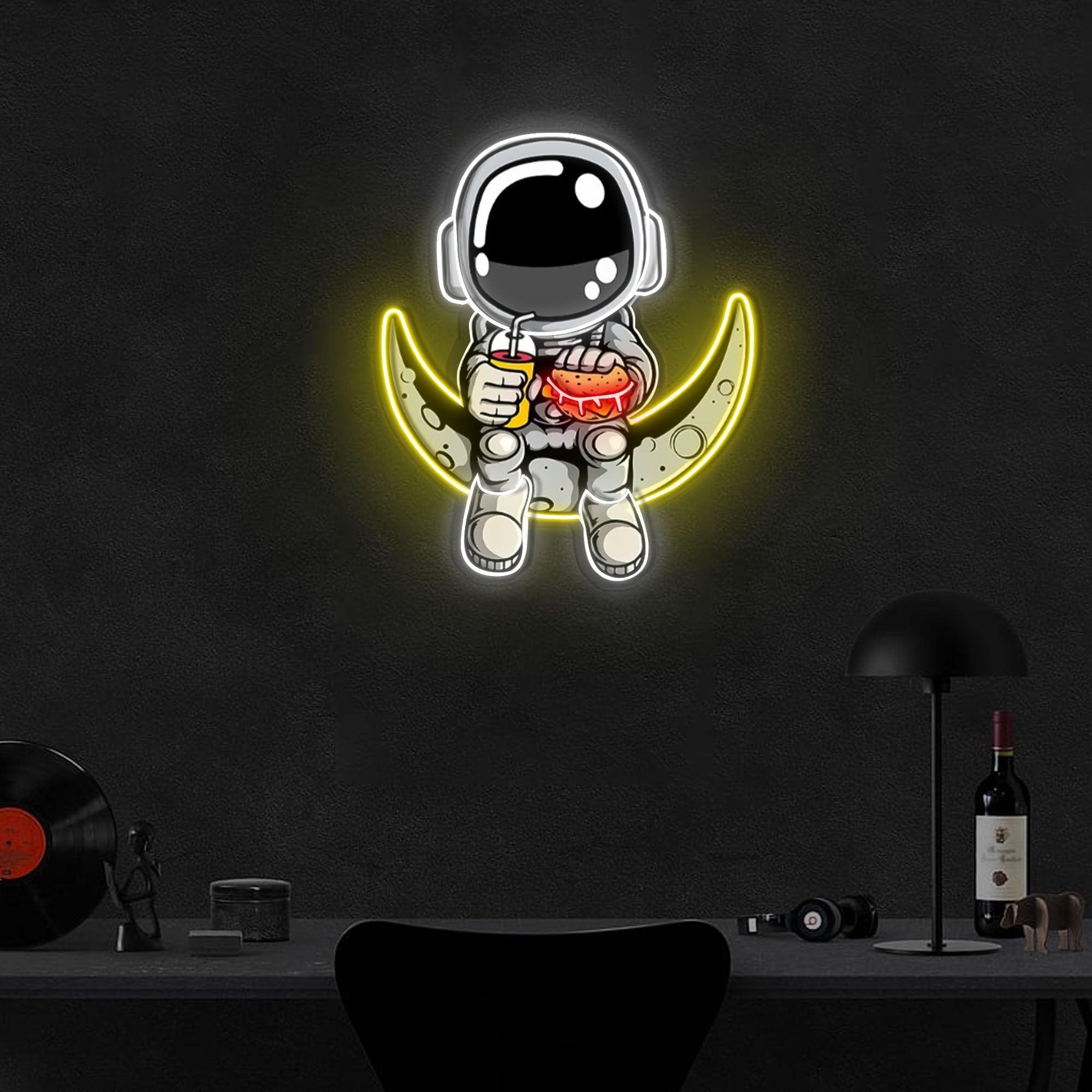 "Astronaut Hamburger" Neon signs Acrylic Artwork