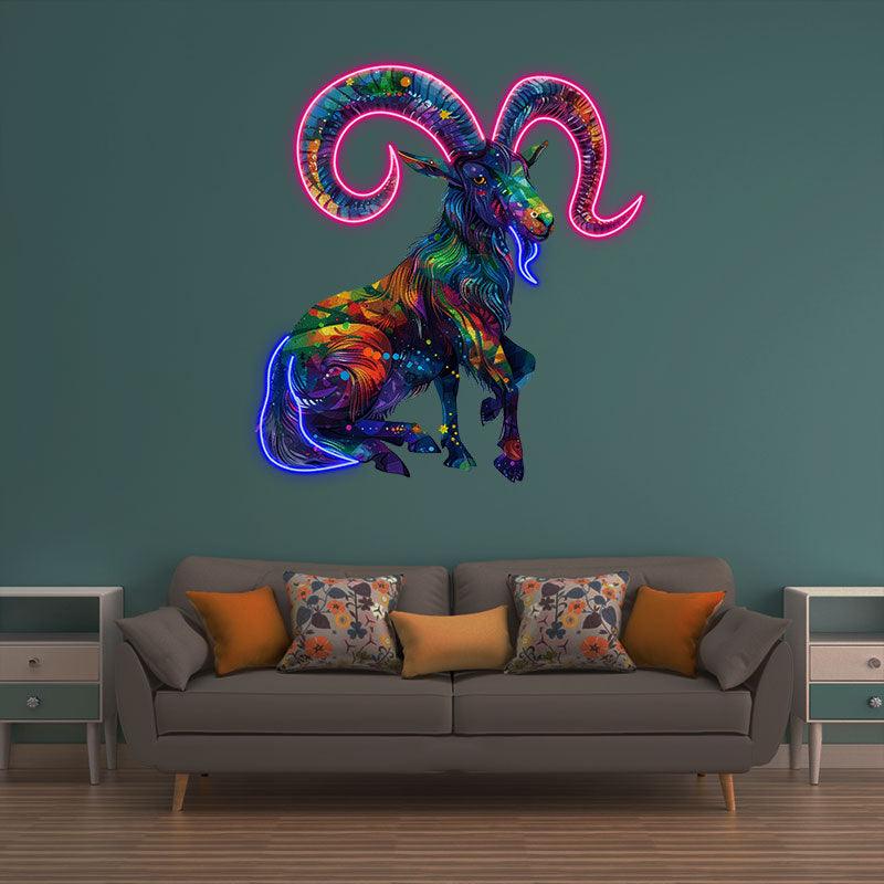 Capricorn Neon Light – Elegant LED Zodiac Sign Decor for Home