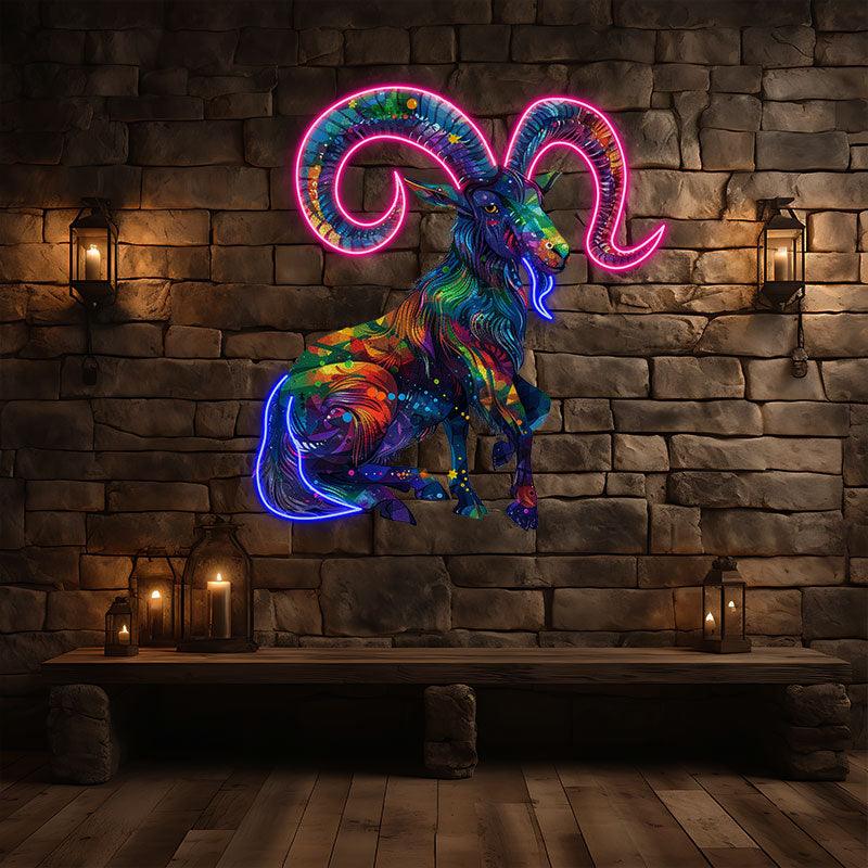 Capricorn Neon Light – Elegant LED Zodiac Sign Decor for Home