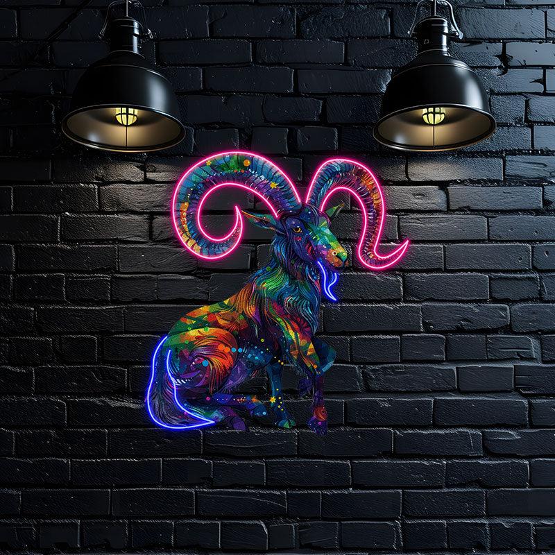Capricorn Neon Light – Elegant LED Zodiac Sign Decor for Home