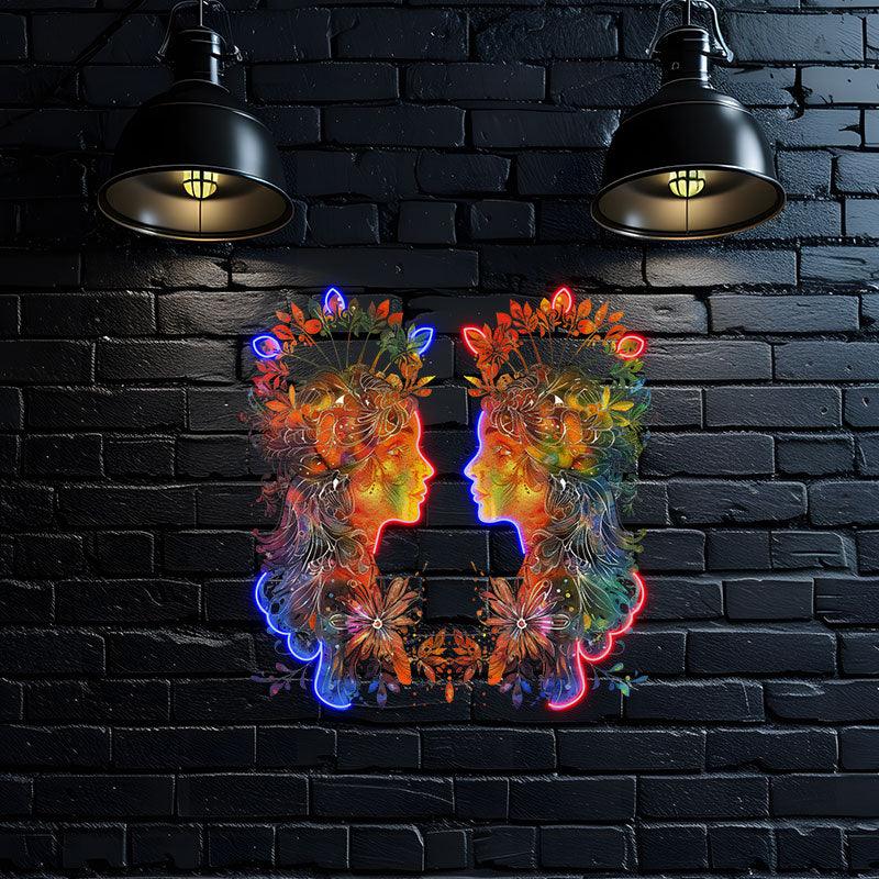 Gemini Neon signs Light - Playful LED Zodiac Sign Decor for Home, Perfect Gift for Gemini Lovers, Versatile and Fun Wall Art