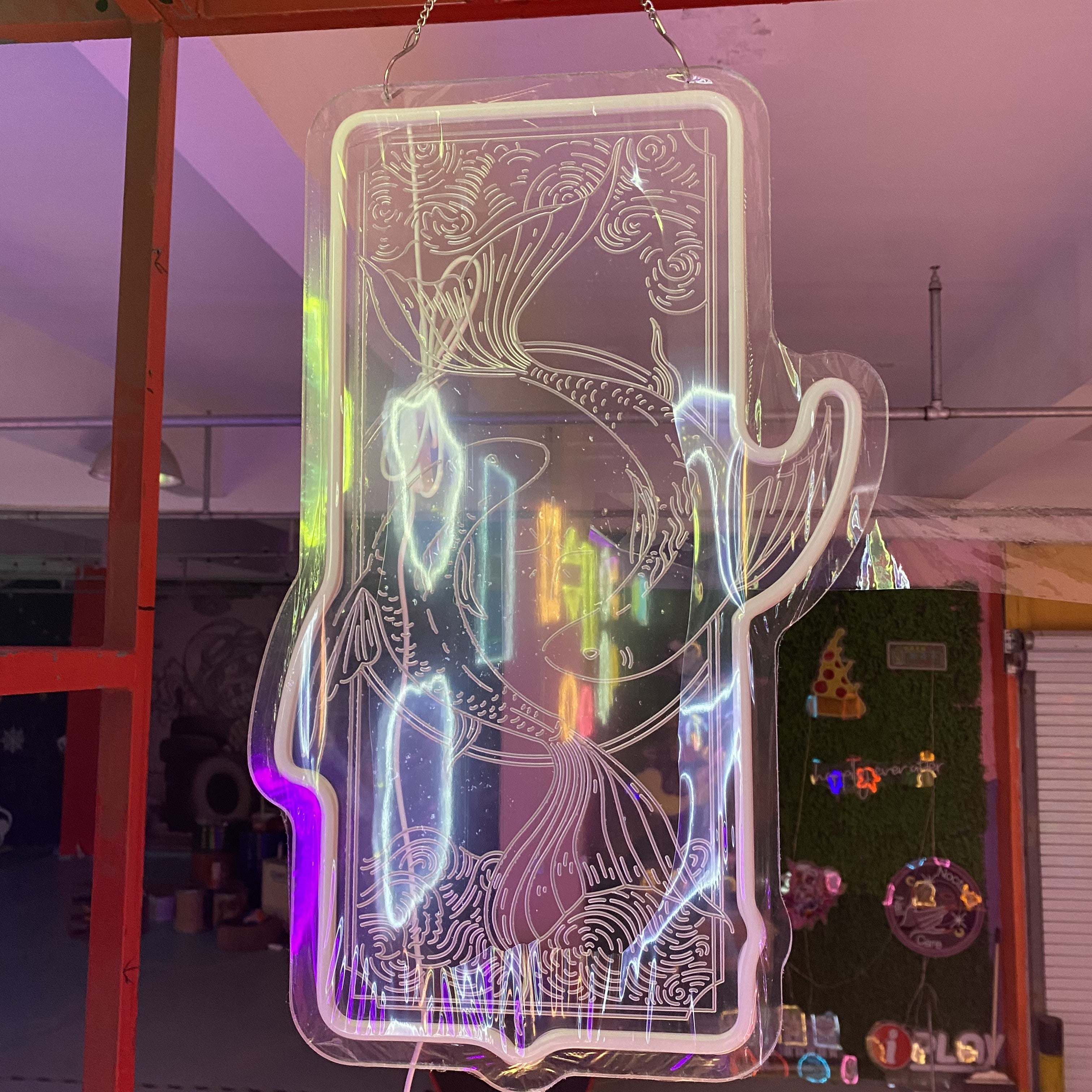 Pisces Zodiac Sign 3D Relief Neon Light - Customizable Aquarium Wall Art, Home Decor, Gift for Astrology Lovers