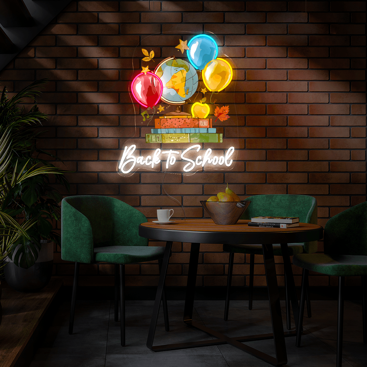 Back To School Artwork Neon Sign