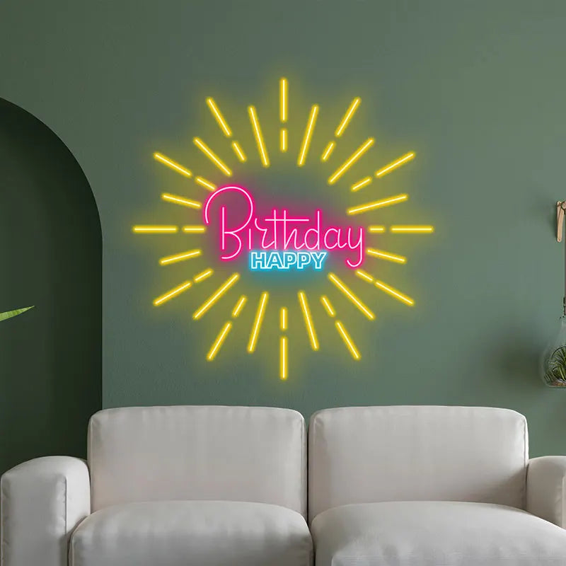 Birthday Glow Sign – Add a festive touch to any celebration with this bright "Happy Birthday" sign, ideal for birthday moments