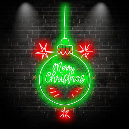 Big Green Light Bulb Decoration - Spreading Christmas Cheer and Lighting Up the Holiday Spirit  neon signs