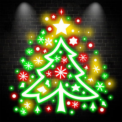 Colorful Fireworks Christmas Tree LED Light – Festive Holiday Decor