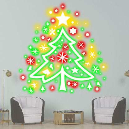 Colorful Fireworks Christmas Tree LED Light – Festive Holiday Decor