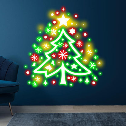 Colorful Fireworks Christmas Tree LED Light – Festive Holiday Decor