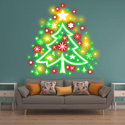 Colorful Fireworks Christmas Tree LED Light – Festive Holiday Decor