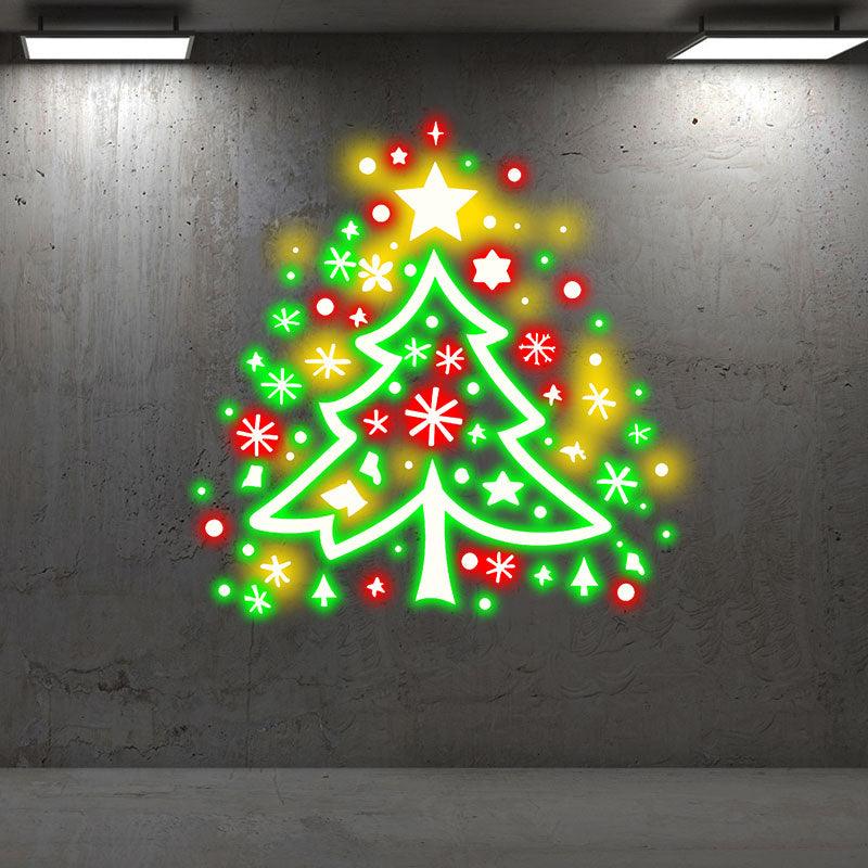 Colorful Fireworks Christmas Tree LED Light – Festive Holiday Decor