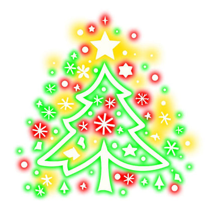 Colorful Fireworks Christmas Tree LED Light – Festive Holiday Decor