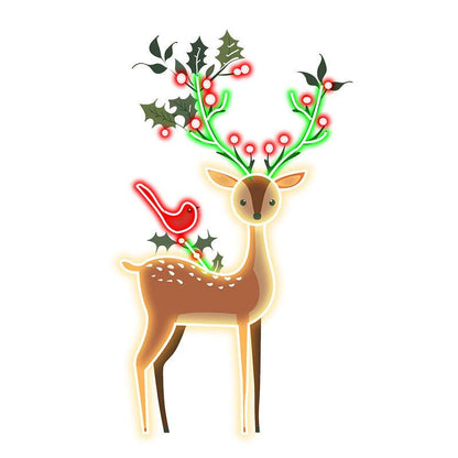 Christmas Elk Decoration - Spreading Christmas Cheer and Lighting Up the Holiday Season neon signs