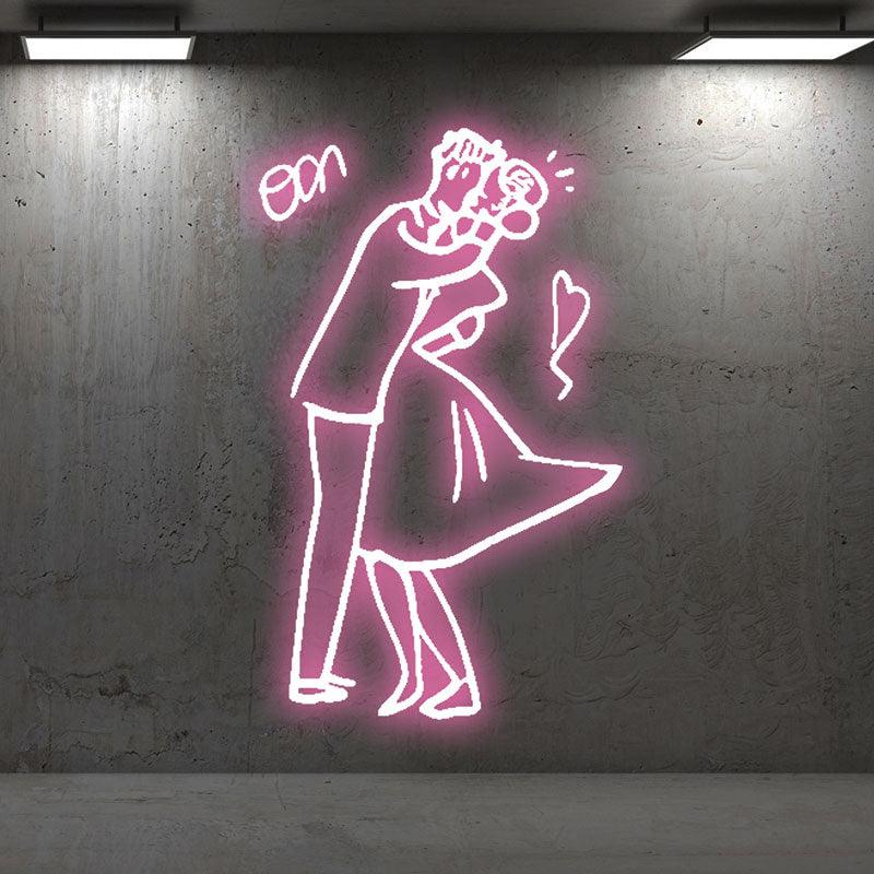 Romantic Wedding Dancing Neon Light – Bride & Groom Sweet Dance LED Decor