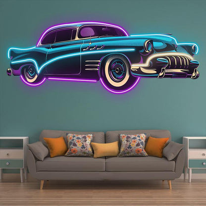 Blue-Purple Classic Supercar LED Neon signs | Creative Car Decoration Lights | Fashion Home & Shop Lighting