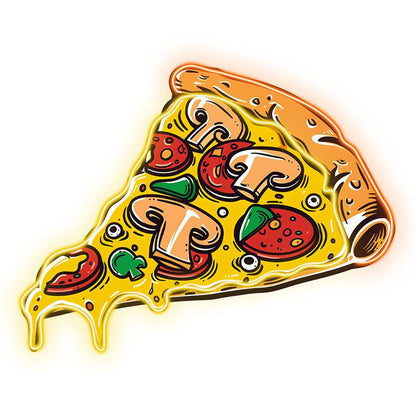 Delicious Pizza Neon signs Lights - LED Lighting, Mushroom Sausage Design, Flowing Sauce Effect, Creative Home Decor, Perfect Party Atmosphere