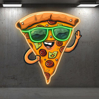 Funny Pizza LED Neon signs Light - Sunglasses Smile Pizza Decoration Light | Creative Home, Party, Gifts