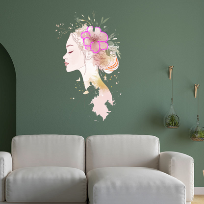 Beautiful Girl Neon Sign, Custom Art Painting Neon Sign, Perfect for Photoshoots, Business Decor, Wall Art Decor, Bar Decor