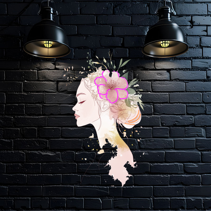 Beautiful Girl Neon Sign, Custom Art Painting Neon Sign, Perfect for Photoshoots, Business Decor, Wall Art Decor, Bar Decor