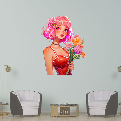 Art Painting Girls Neon Sign, Japanese Anime Style Girl Neon, Custom Gifts, Bar Decor, Wall Art Decor, Perfect for Photoshoots