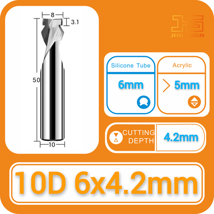 6/8/12mm Milling Cutter 6mm 10mm Shank Avaliable CNC Carving Bit Neon Sign Led Acrylic Slotting Knife