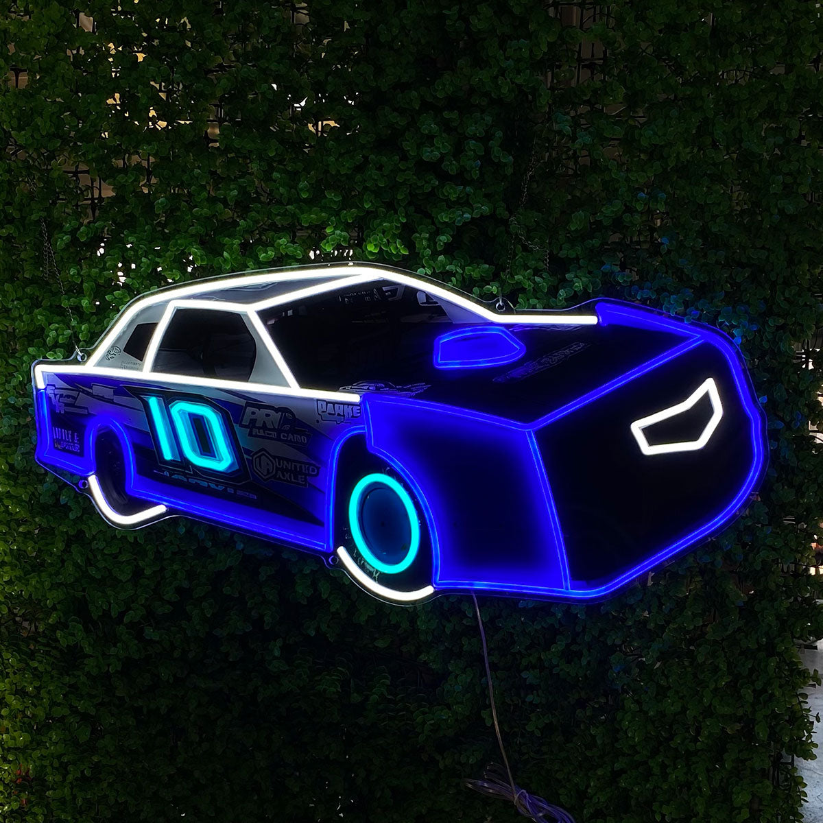 Blue Car Shaped LED Neon Sign for Car Enthusiast Room Decor,Car Themed Neon Sign for Boys Room Wall Decor,USB Powered Car Lover Gifts for Teens