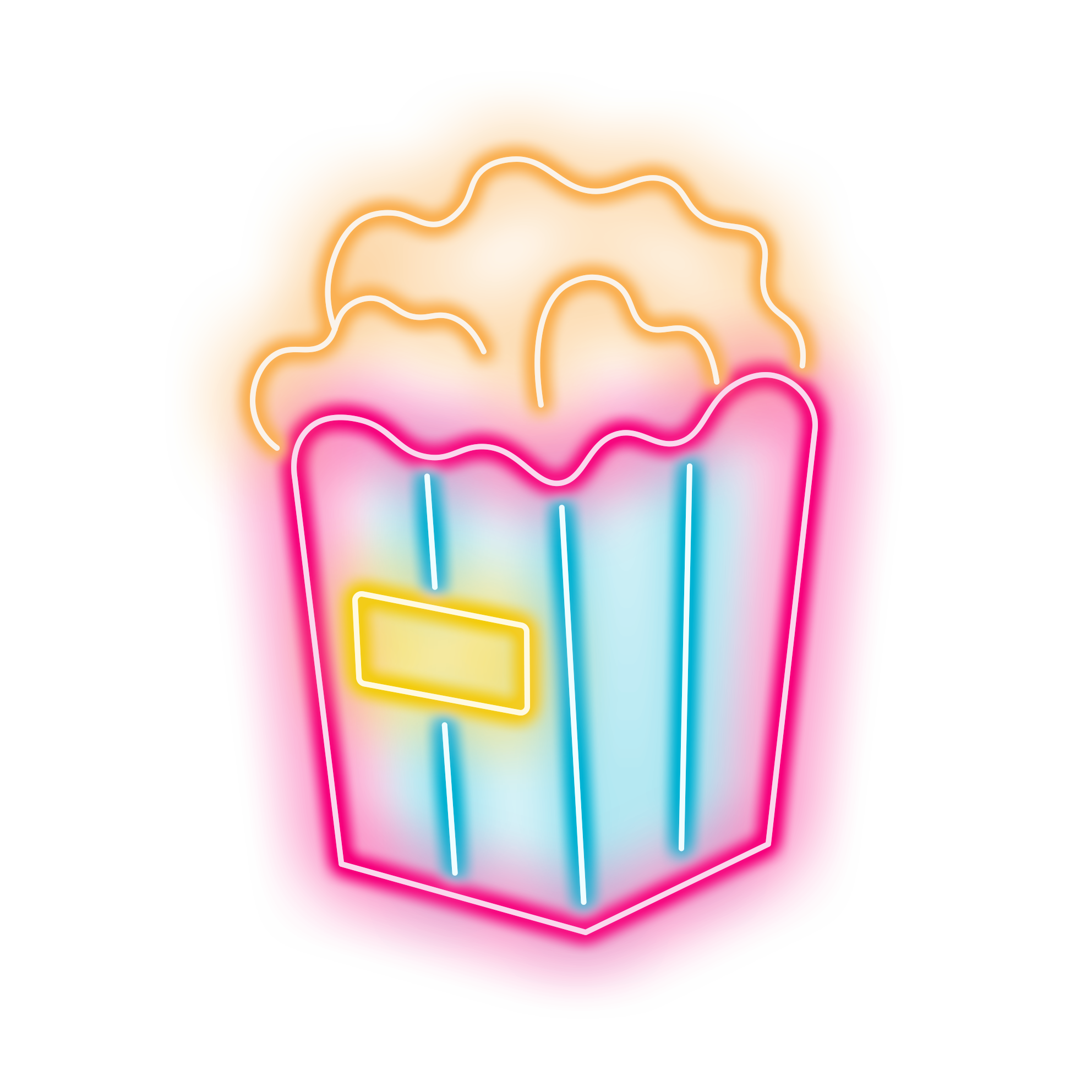 Popcorn Neon Wall Light, Movie Theater Party Room Decoration, Fun LED Sign, Home Cinema Art Accent, Entertainment Theme, Ornament