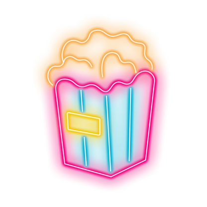 Popcorn Neon Wall Light, Movie Theater Party Room Decoration, Fun LED Sign, Home Cinema Art Accent, Entertainment Theme, Ornament