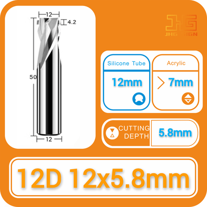 6/8/12mm Milling Cutter 6mm 10mm Shank Avaliable CNC Carving Bit Neon Sign Led Acrylic Slotting Knife