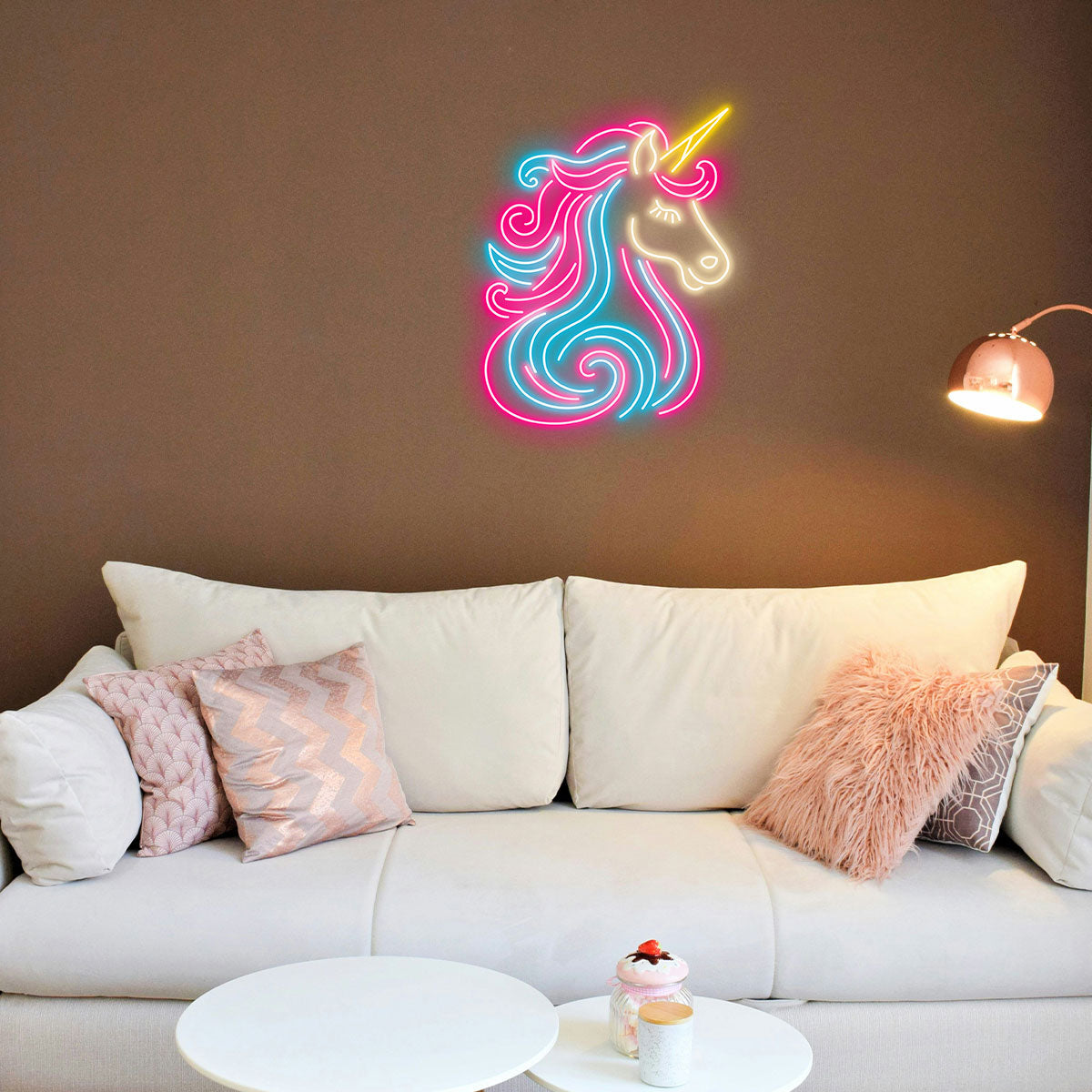 Unicorn Neon Light for Kids and Teen Girls, Pastel Wall Decor for Bedroom, Birthday Party or Fairy Theme Gift