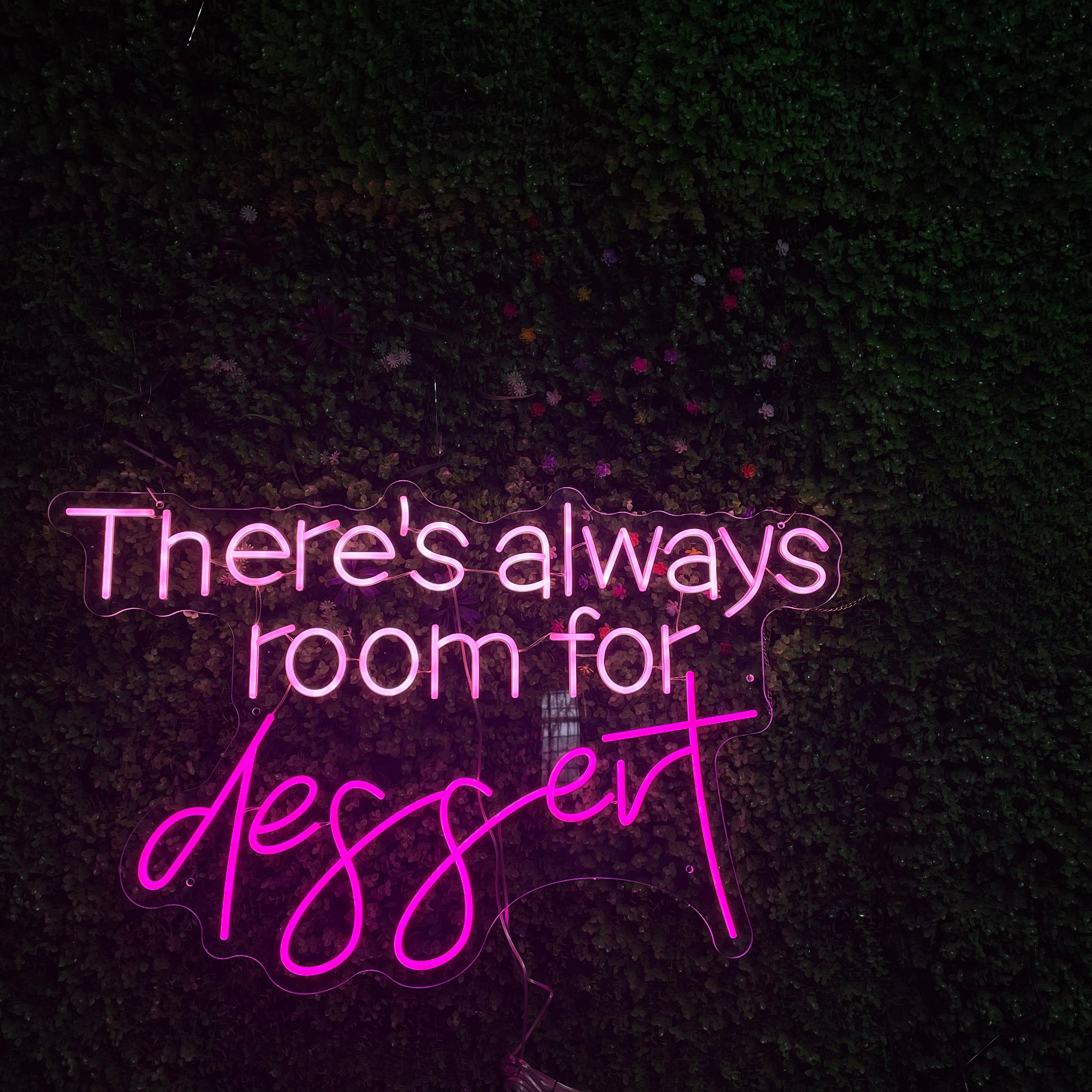 There's Always Room for Dessert Neon Sign Custom Neon Sign Bakery Sign Baking Bread Shop Decor Led Light Cafe Dessert Decor Welcome Sign Open Neon Sign