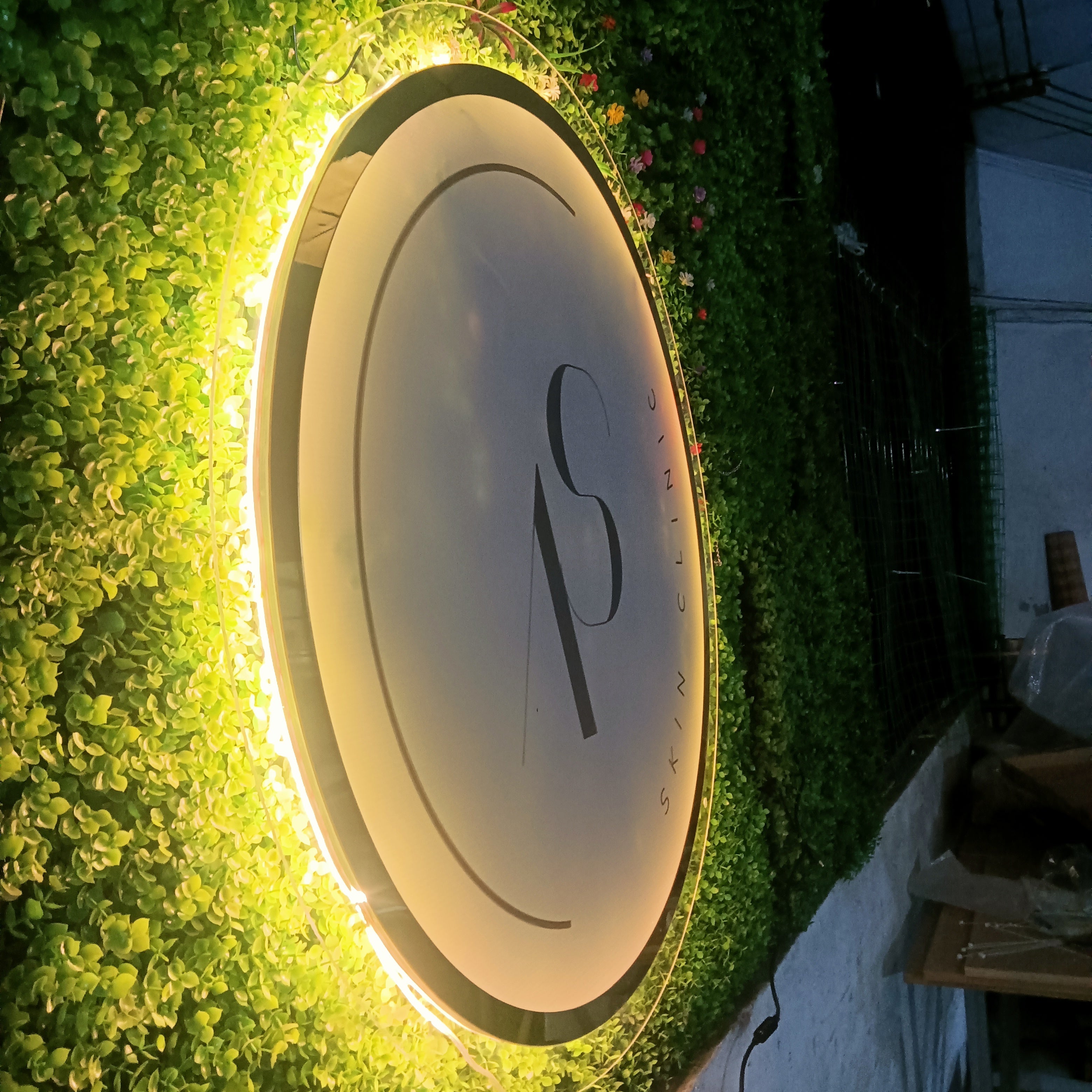 Custom Acrylic Backlit Sign, Restaurant Logo Salon Sign, Round Backlit Company Hair Studio Sign, Bar LED Neon Light, Acrylic Signs