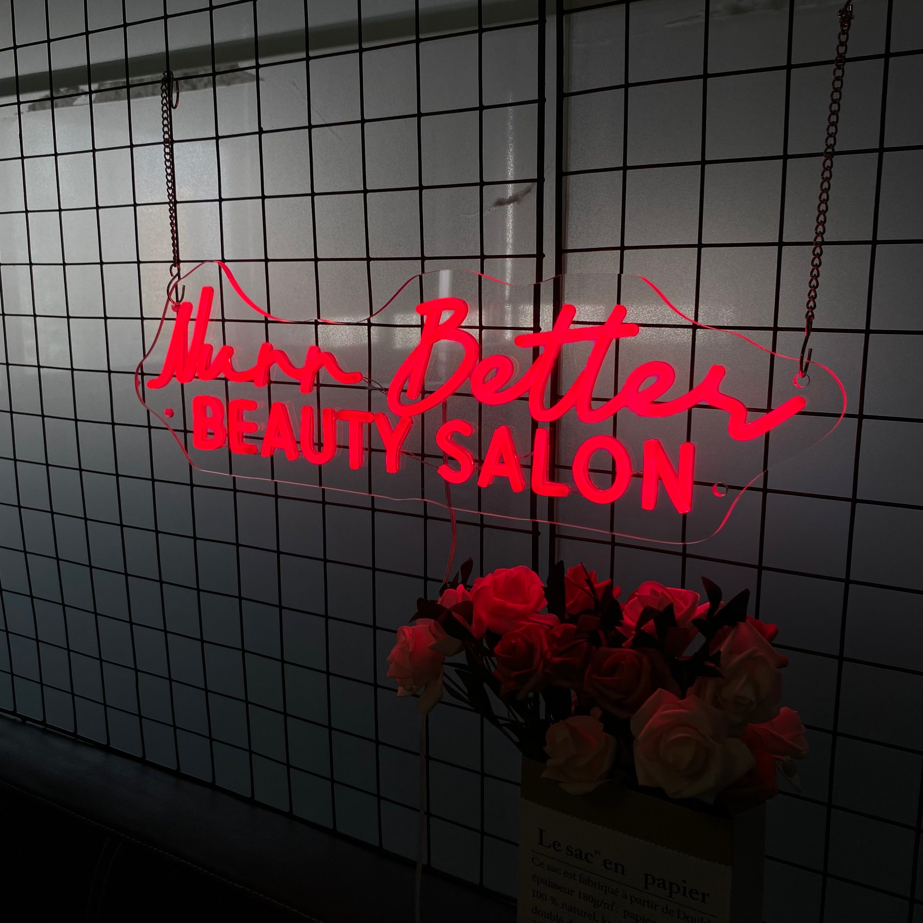 Beauty and Hair Salons LED Neon Light,Custom Red Neon Sign,Wall Decorations, Ideal for salon owners, interior designers