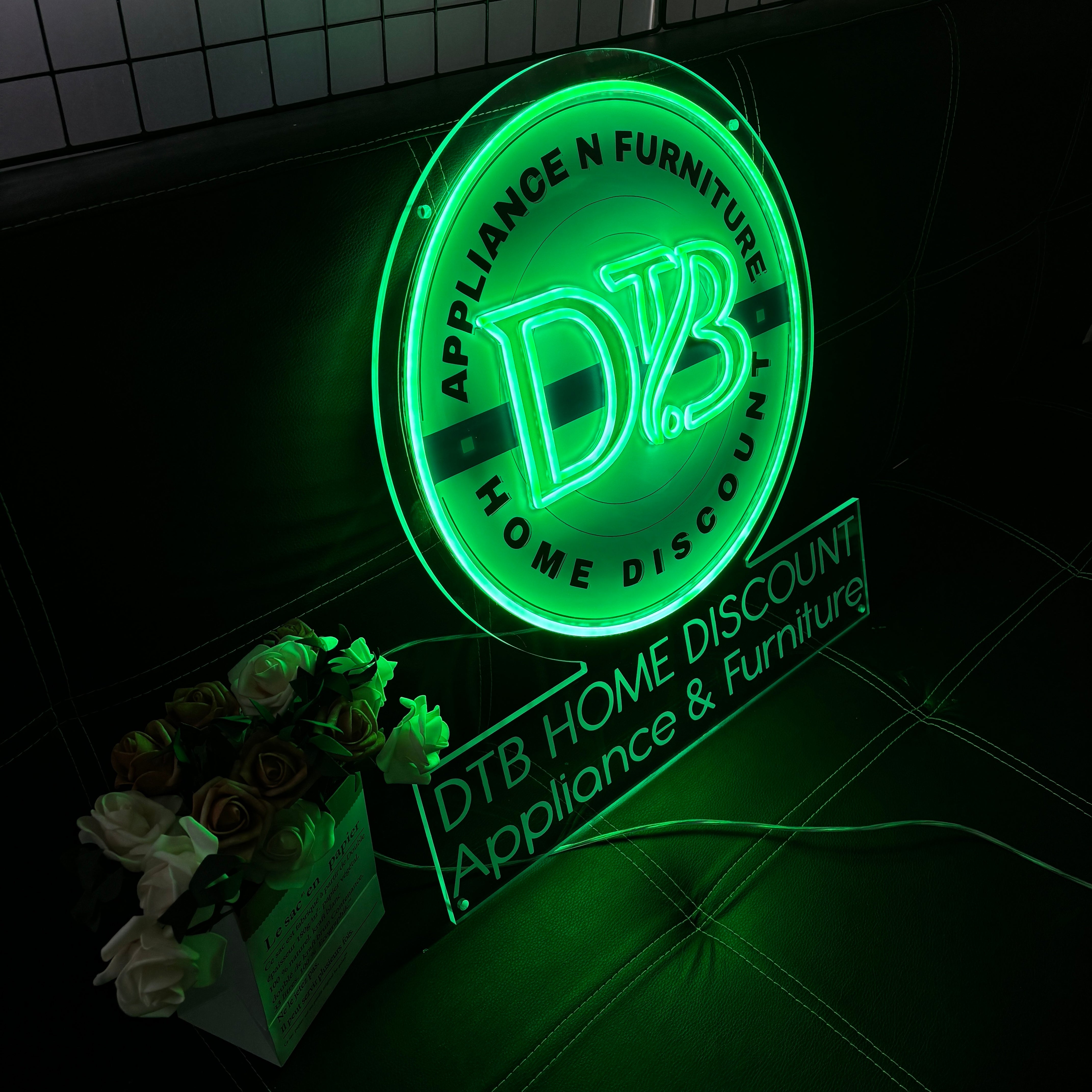 vibrant green neon sign,Neon Lights for Home Decoration,Storefront Decorations for Appliance and Furniture Stores